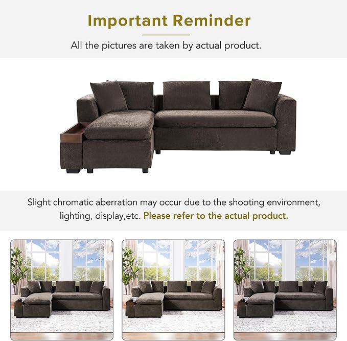 Merax 93.7" L-Shaped Sectional Sofa - Image 7