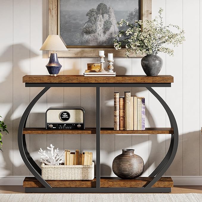 Tribesigns 41.3" Console Table, Industrial 3-Tier Entryway Table - Image 8