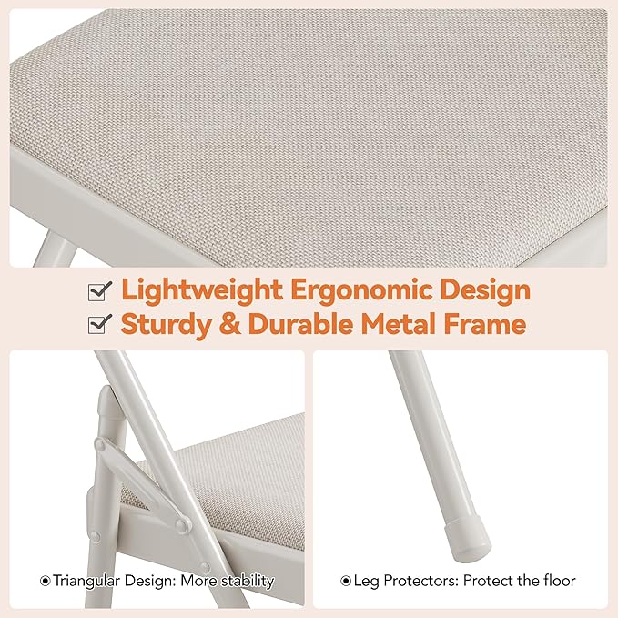 GarveeHome 4 Pack Folding Chairs - Image 3