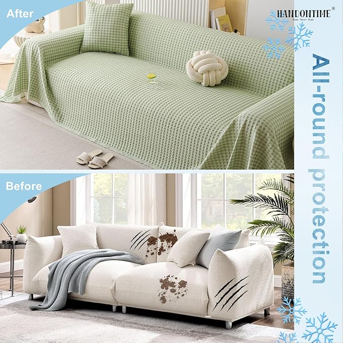 HANDONTIME Cooling Dog Couch Cover Ice Silk Washable & Breathable Pet Sofa - Image 5