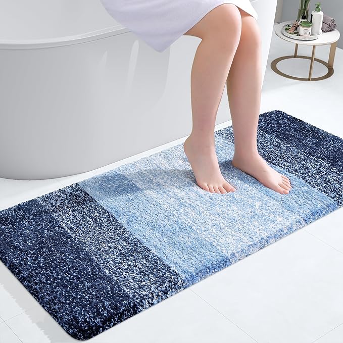 OLANLY Bathroom Runner Rugs 47x20, Extra Soft Absorbent Microfiber Bath Rugs by OLANLY