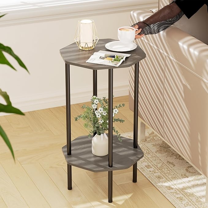 Side Table, Octagonal End Table - Image 2