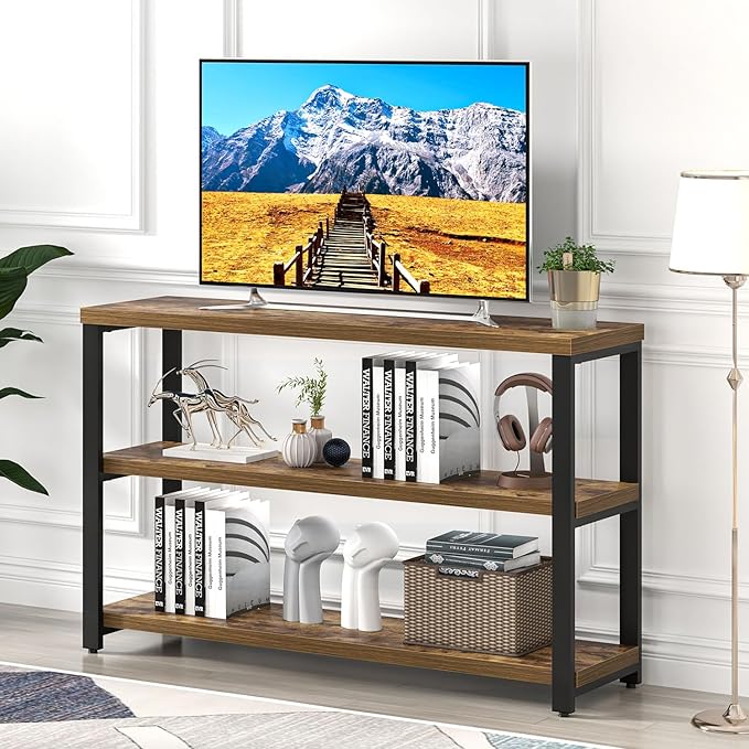 EXCEFUR Industrial Sofa Console Table, Entryway Table - Image 4