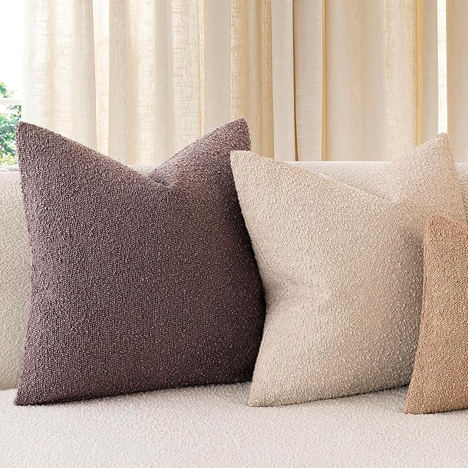 Foindtower Set of 2, Decorative Textured Boucle Throw Pillow Covers Accent - Image 7