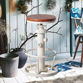 Topower Aged Antique Industrial Round Bottom Adjustable Height Cafe Coffee by Topower