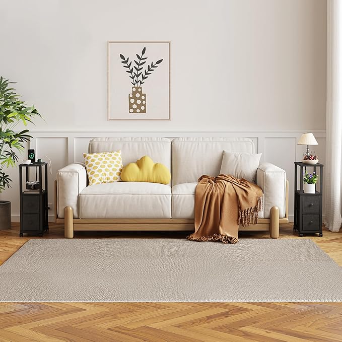 TUTOTAK Small Narrow End Tables, LED Side Tables - Image 7