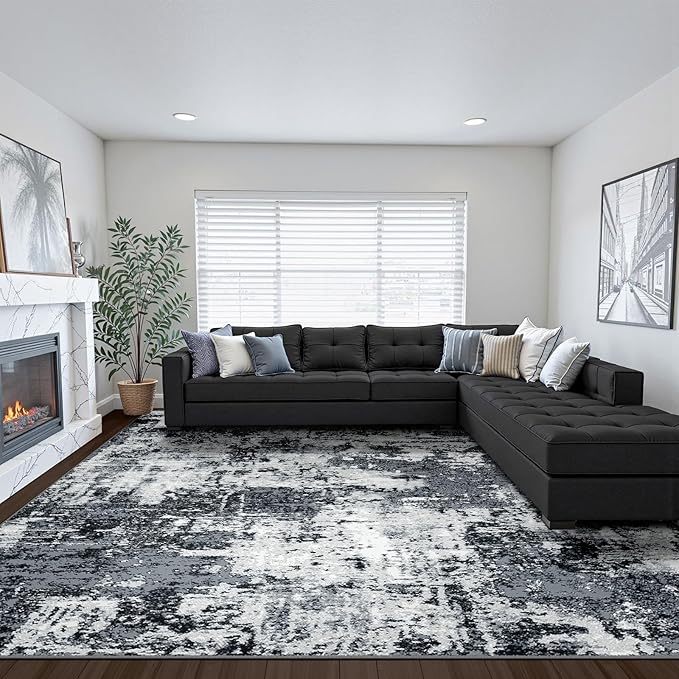 Washable Area Rugs 5'x7' Non-Slip Modern Abstract Soft - Image 8