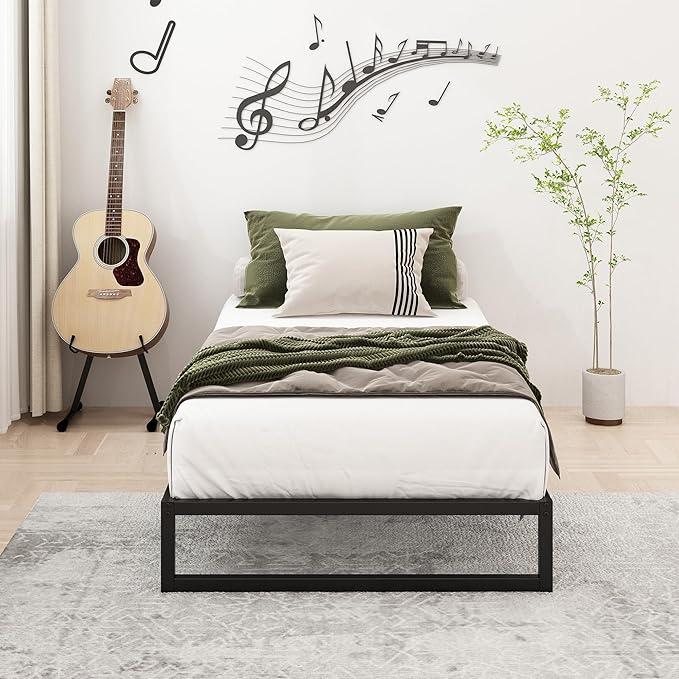 8 Inch Twin Bed Frames Heavy Duty Metal Twin Platform Bed Frame No Box Spring - Image 5