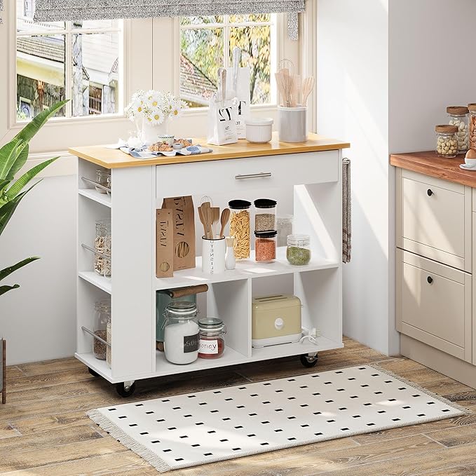 Shintenchi Kitchen Island on Wheels - Image 2