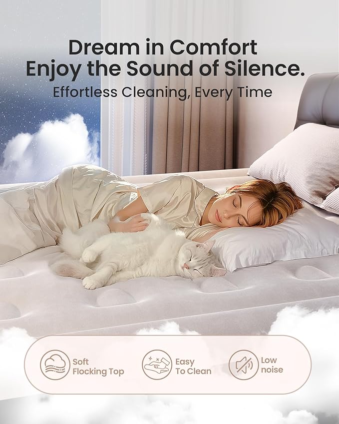 OhGeni Air Mattress Full with Built-in Pump, Portable Bed - Image 2