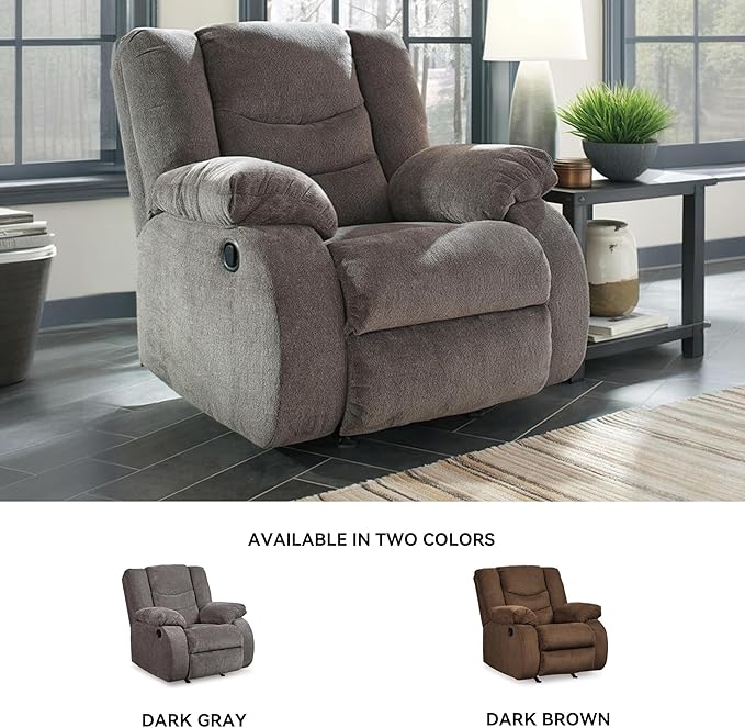 Signature Design by Ashley Tulen Modern Manual Pull Tab Rocker Recliner - Image 7