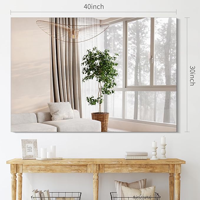 Frameless Mirror, 30x40 Inch Rectangle Bathroom Mirrors - Image 7