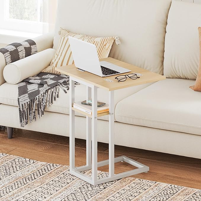 HOOBRO Foldable End Table, C Shaped Side Table - Image 6