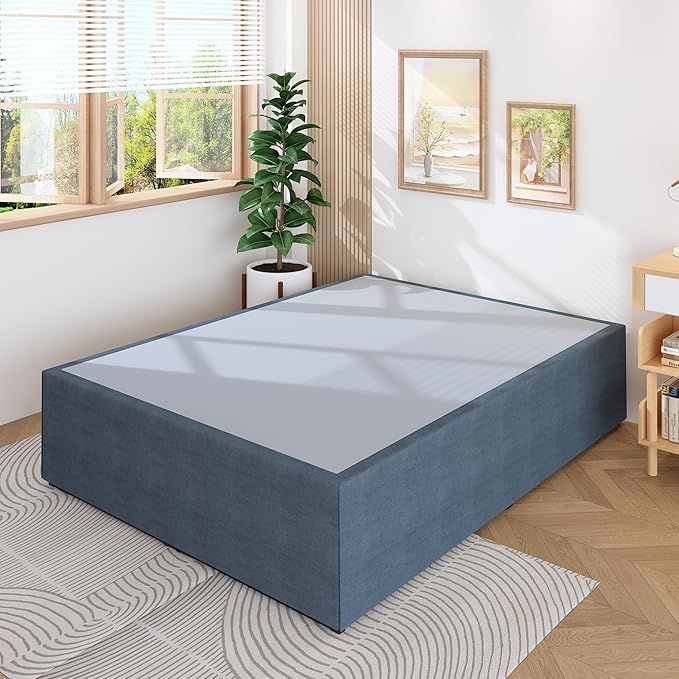 18 Inch King Bed Frame with Storage Bed Cover Skirt, Heavy Duty Metal Full - Image 4
