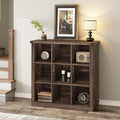 GarveeHome 9 Cube Storage Organizer Bookshelf, 4 Tier Farmhouse Horizontal by GarveeHome