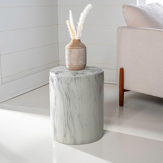 JONATHAN Y TBL1101A Troy 16" Modern Minimalist Faux Marble Column - Image 2