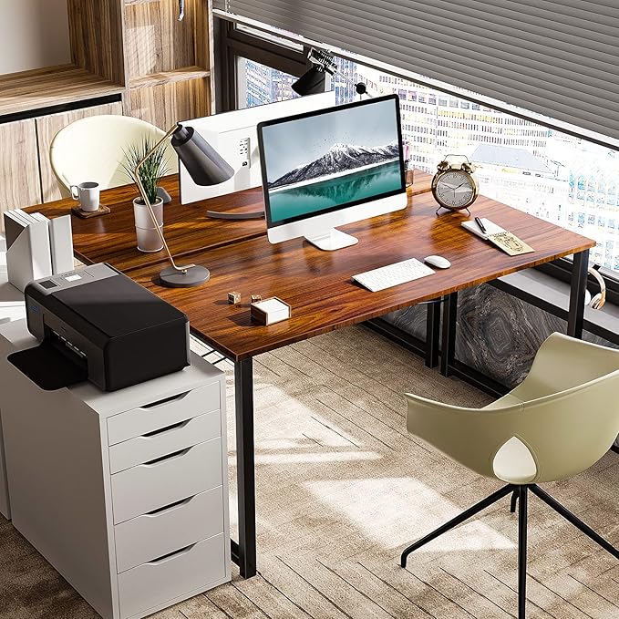 Coleshome 48 Inch Computer Desk, Modern Simple Style Desk - Image 2