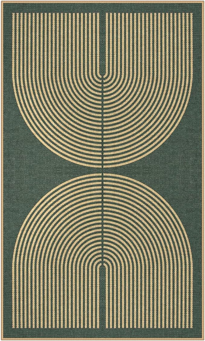 Lahome Modern Rainbow Easy Jute Entry Rug, 3x5 Washable Outdoor Patio Porch Rug - Image 8