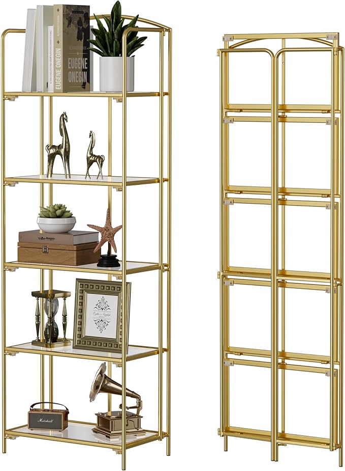 Crofy No Assembly Folding Bookshelf by Crofy