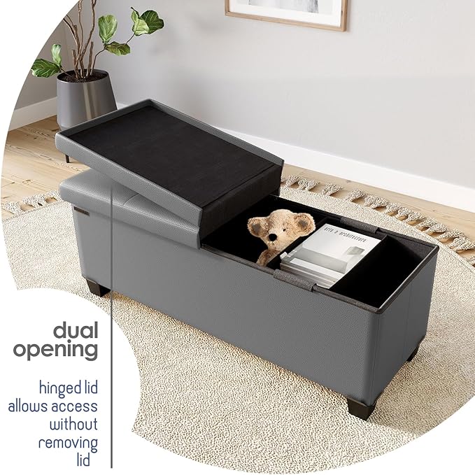 STORAGEBUD Storage Ottoman Bench - Image 8
