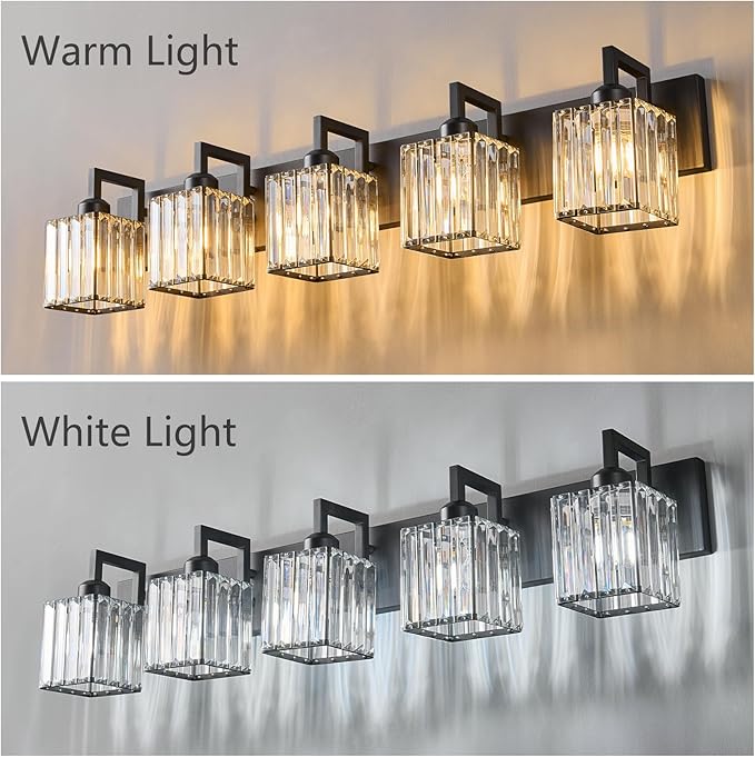Modern Crystal Bathroom Vanity Light - Image 3