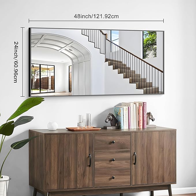 24x48 Inch Large Black Mirror for Bathroom, Bathroom Mirror for Wall Over Sink - Image 3