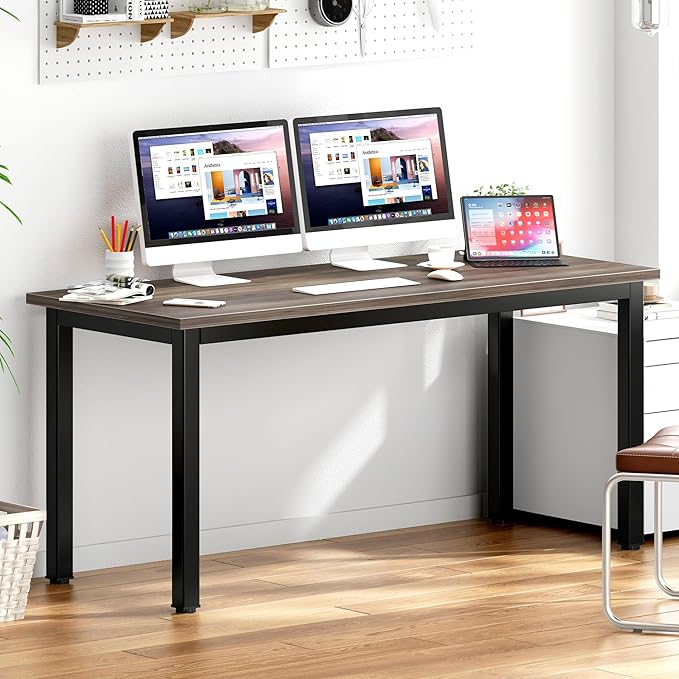 DlandHome Computer Desk Home Office Table Writing Desk Study Table Gaming Desk - Image 7