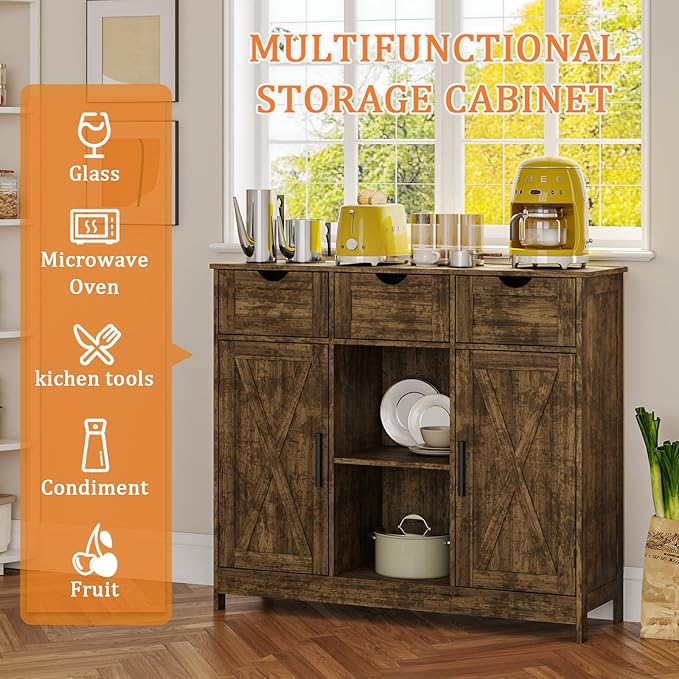 Storage Cabinet, Coffee Bar Cabinet - Image 3
