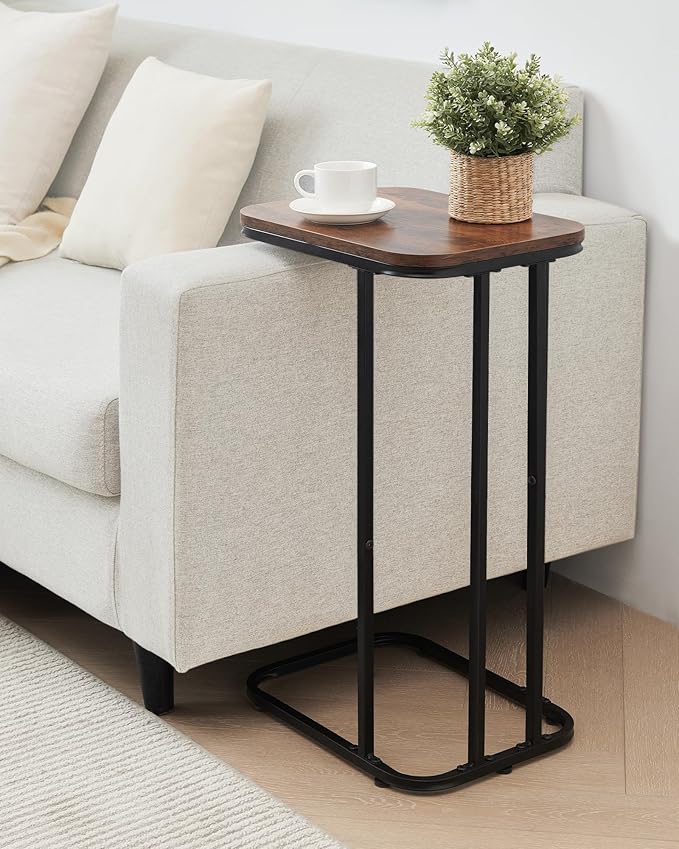 C Shaped End Table Set of 2, Small Side Table - Image 4