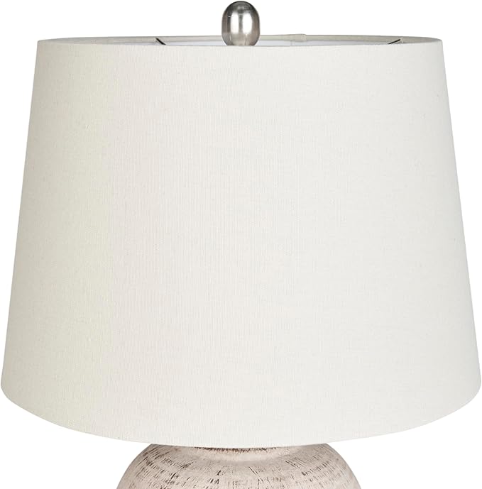 Nourison Home 23" Distressed Cream/Beige Rustic Ceramic Jar Table Lamp - Image 6