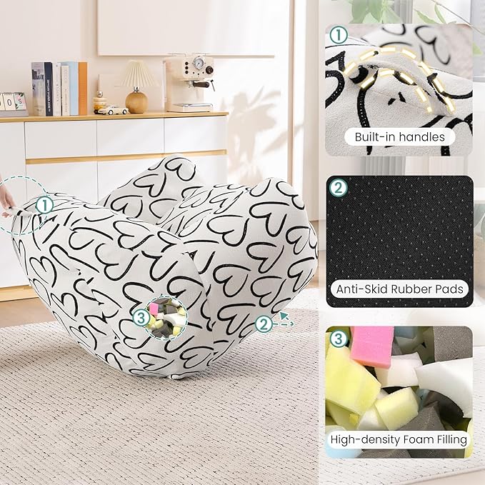 DAICO Bean Bag Chairs for Adults Comfy Accent Chair - Image 7