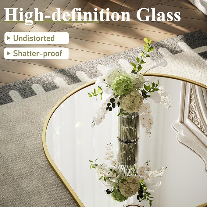 HARRITPURE 32"x48" Arched Bathroom Mirror - Image 3