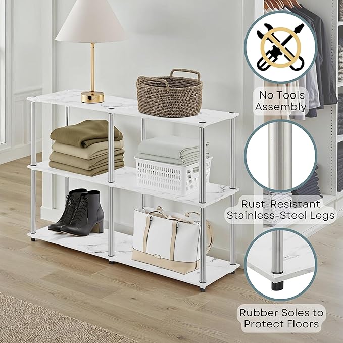 Convenience Concepts Designs2Go No Tools 3 Tier Wide Console Table 42" - Image 6