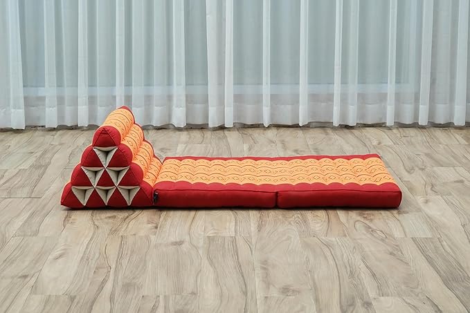 LEEWADEE 2-Fold Mat with Triangle Cushion – Comfortable TV Pillow, Foldable - Image 6