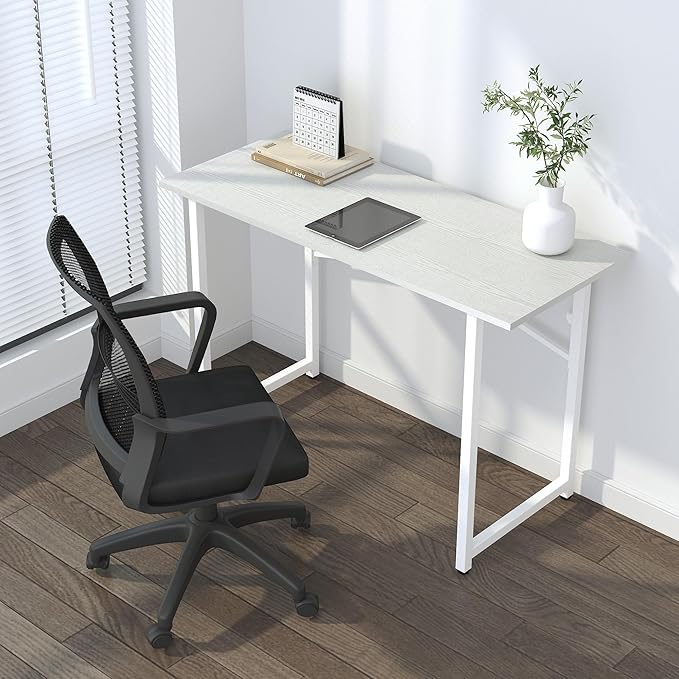 Folding Desk 47 inch No Assembly Required Home Office Table, Writing Gaming - Image 2