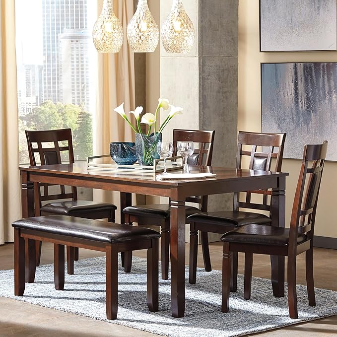 Signature Design by Ashley Bennox Dining Room Set, Includes Table, 4 18" Chairs - Image 2