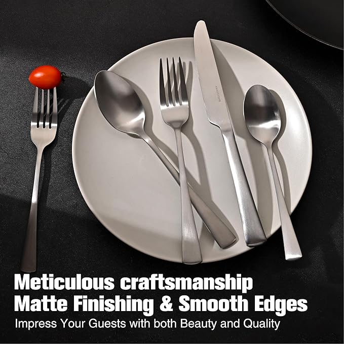 KINGSTONE 30-Piece Silverware Set, 18/10 Stainless Steel Flatware Set - Image 6