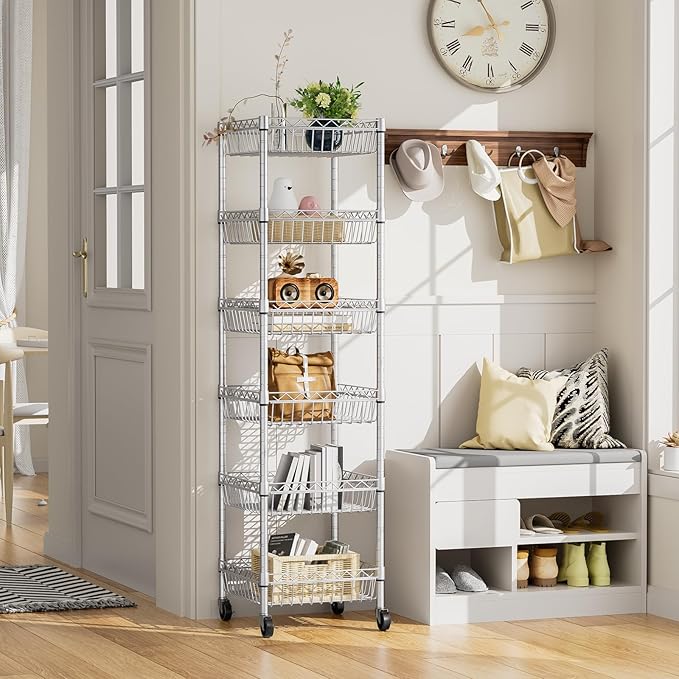 SINGAYE 6 Tier Shelf Adjustable Storage Shelves Rack Standing Units - Image 8