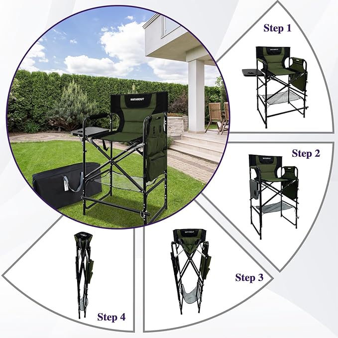 Tall Folding Directors Chair - Image 7