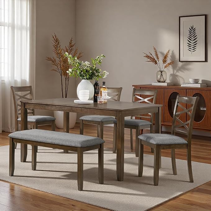 Dining Table Set, Wooden Kitchen Table Set - Image 7