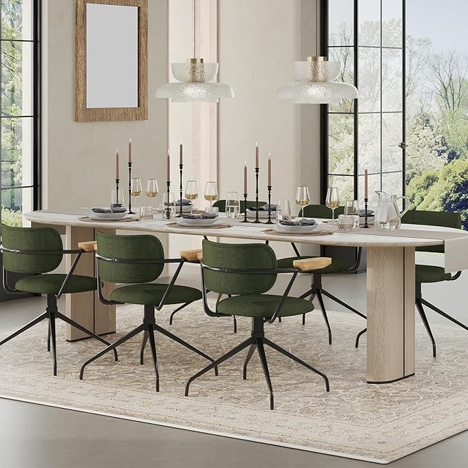 Modern Swivel Dining Chairs Set of 2 - Image 7