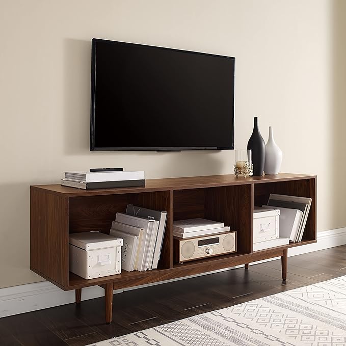 Crosley Furniture Liam Large Vinyl Record Storage TV Stand and Entertainment - Image 8