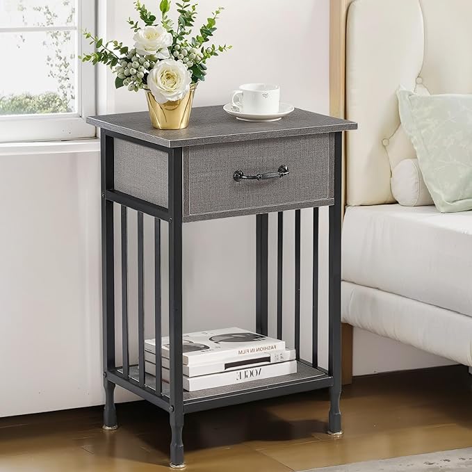 VECELO Nightstands, Industrial Side Table/End Tables - Image 5