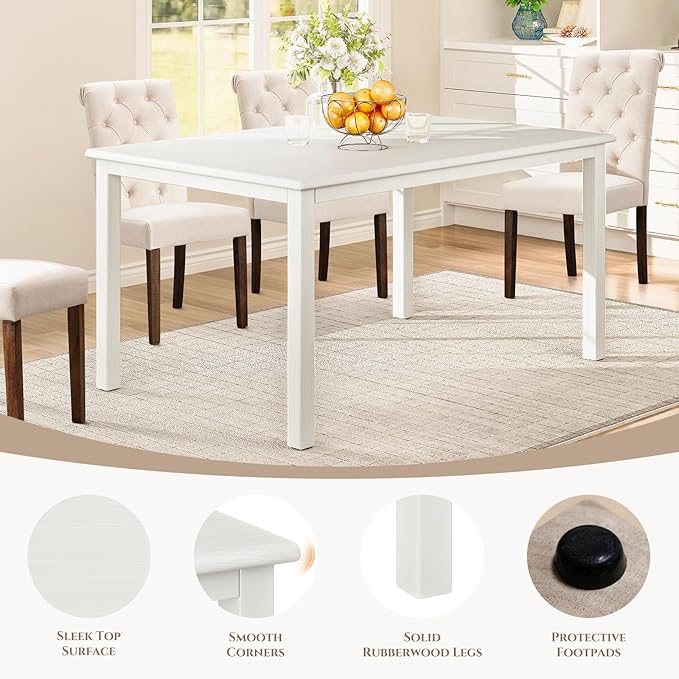 COLAMY 60 Inch Rectangular Kitchen Dining Table - Image 2