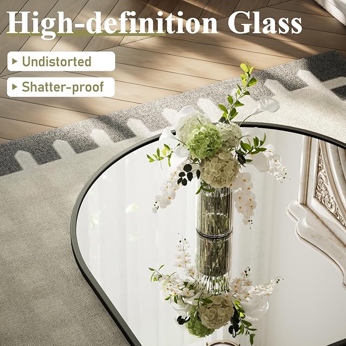 HARRITPURE 32"x48" Arched Bathroom Mirror - Image 3
