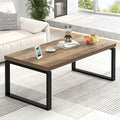 EXCEFUR Coffee Table, Modern Wood and Metal Living Room Table, Industrial by EXCEFUR