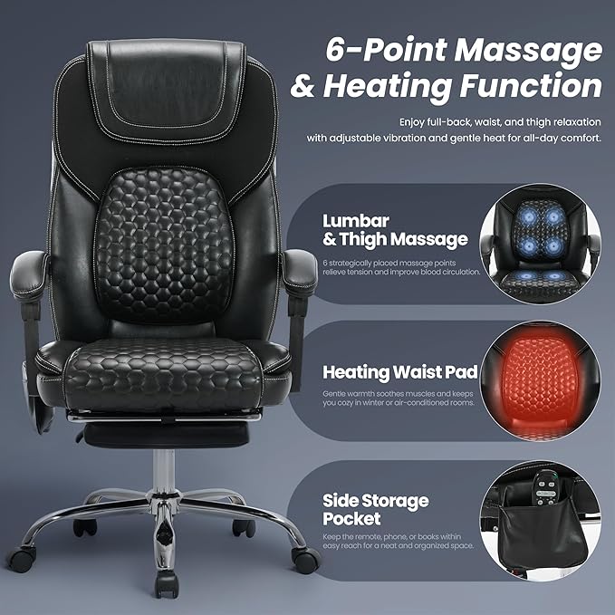 2-Pack Massage Office Chair - Image 5