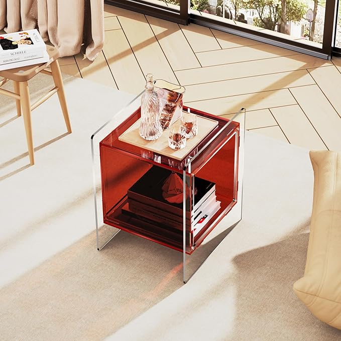 Acrylic Nightstand Colorful Bedside Table - Image 5