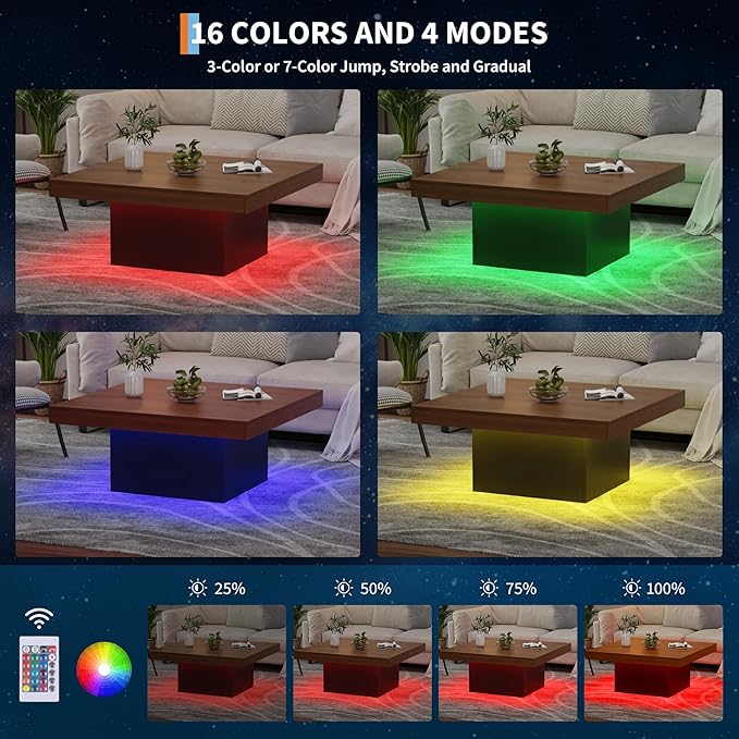 GarveeHome Square Coffee Table - Image 4