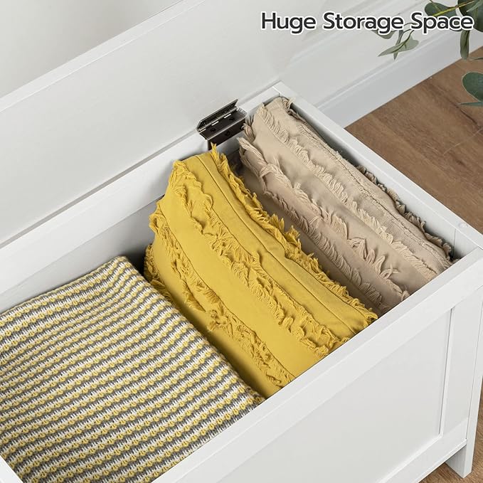 HOOBRO Toy Box, Retro Wooden Look Storage Chest - Image 5